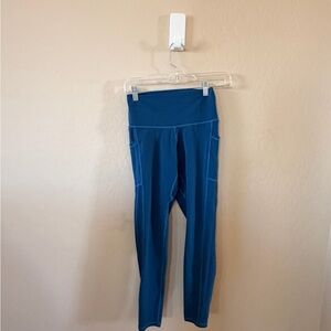 Blue High-Waisted Leggings